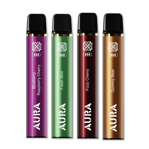 Aura Bar 600 Puffs Disposable Vape Pod Box of 10 - Vaperdeals