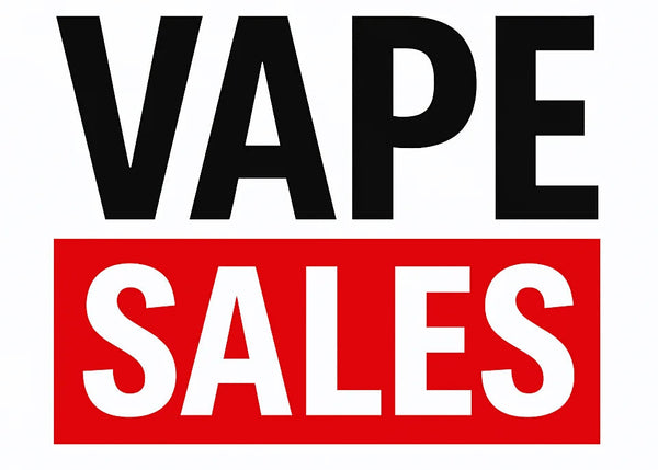 Logo with 'VAPE SALES' text on a white background