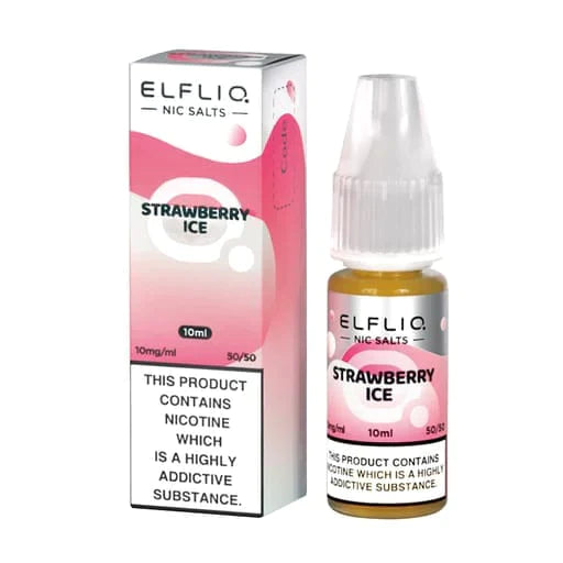 ELF BAR - ELFLIQ - STRAWBERRY ICE - 10ML NIC SALT (Box of 10)