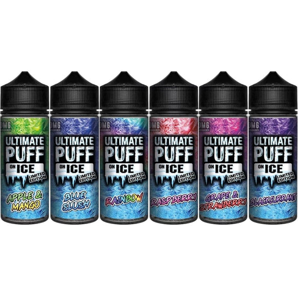 Ultimate Puff On Ice Range 100ml E Liquid Shortfill -  £7.99